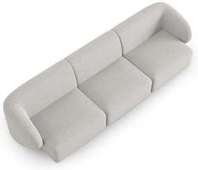 Jasnoszara sofa z tkaniny szenilowej 266 cm Paolo – Milo Casa