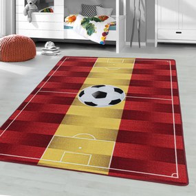 Dywan dziecięcy Play boisko czerwono-żółte 120 cm x 170 cm