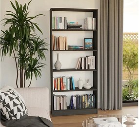 Regał Onyx R80 | Antracytowy  | 80x30x182 cm | Regał na Książki