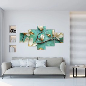 Obraz - 3D magnolie (125x70 cm)