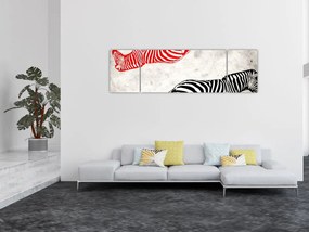 Obraz - Zebry (170x50 cm)