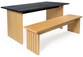 Stół z blatem w dekorze dębu 90x160 cm Stripe – Woodman