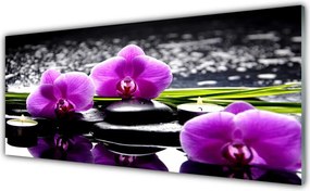 Szkło do Kuchni na Ścianę Egzotyczny Kwiat Orchidei