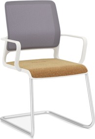 Krzesło konferencyjne na płozie Xilium Frame Chair CF Mesh oparcie siatkowe