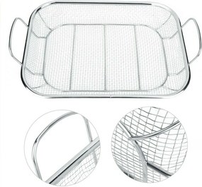 Avenberg Kosz do grillowania ze stali nierdzewnej Flavor, 43 x 28 x 11 cm