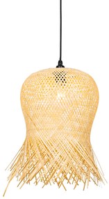 Zewnetrzna Orientalna lampa wisząca zewnętrzna bambusowa IP44 - CarlosKolonialny Oswietlenie zewnetrzne