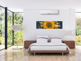 Obraz - Jesienne kwiaty (170x50 cm)
