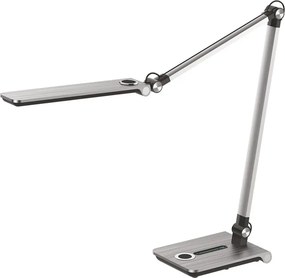 Srebrna nowoczesna lampka biurkowa LED - 4X A508 H8-F79