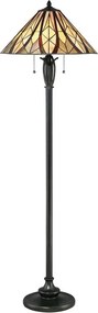 Elstead QZ-VICTORY-FL - Lampa stojąca Tiffany VICTORY 2xE27/60W/230V
