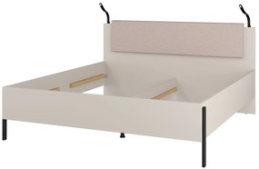 Łóżko JUKON 180x200 kaszmirowe z tapicerowanym zagłówkiem HELVETIA