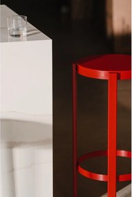 Żółty stalowy hoker (wysokość siedziska 75 cm) Doon – noo.ma