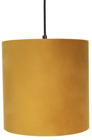 Lampa wisząca z aksamitnymi odcieniami zieleni, żółci i niebieskiego - CavaWiejski/ Rustykalny / Vintage Oswietlenie wewnetrzne