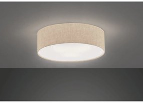 Beżowa lampa sufitowa z tekstylnym kloszem ø 40 cm Thor – Fischer &amp; Honsel