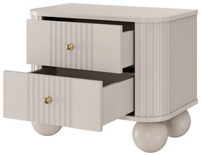 Zestaw szafek nocnych Vesper 56 cm - kaszmir / złote uchwyty / nogi kule