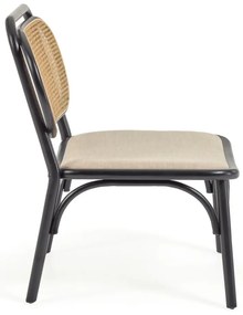 Czarny fotel Kave Home Doriane