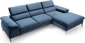 Granatowy narożnik welurowy rozkładany M9-E96