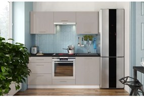 Zestaw kuchenny CELESTE 180 cm, taupe w połysku