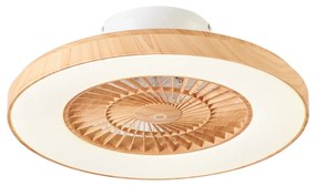 Wentylator sufitowy z lampą z nadrukiem drewna z efektem gwiazdy 60 cm z LED z możliwością ściemniania z pilotem - Climo Rustykalny / Vintage Oswietlenie wewnetrzne