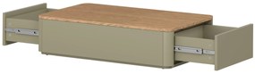 Stolik kawowy Amilio 100 cm z szufladami - eukaliptus / dąb baltic dune