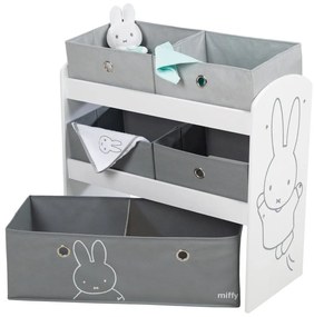Biały/szary dziecięcy pojemnik na zabawki 63,5x29,5x60 cm Miffy – Roba