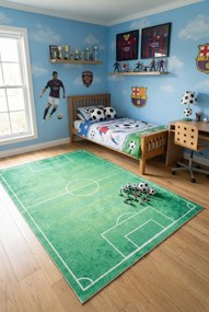 Zielony prostokątny dywan z boiskiem G1-S53