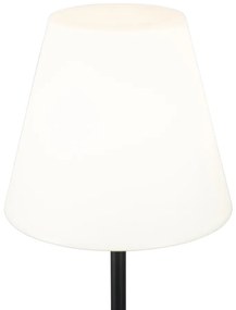 Zewnetrzna Inteligentna lampa podłogowa czarna z białym kloszem 35 cm IP65 z WiFi A60 - VirginiaDesignerski Oswietlenie zewnetrzne