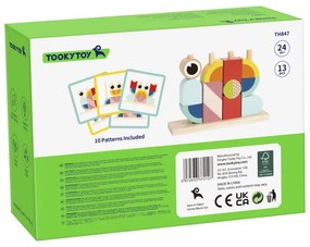 Tooky toy  kreatywne drewniane klocki przestrzenne 3d krab