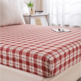PrzytulneMieszkanie.pl Prześcieradło z mikrofibry TARTAN HEART kolorowe 90x200 cm