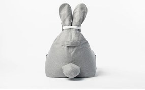 Jasnoszary worek do siedzenia dla dzieci The Brooklyn Kids Funny Bunny