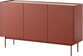 KOMODA Cegła CERAMIC RED DĄB LINEA , 148x83x37 cm, metalowe nogi, COLOA
