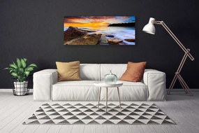 Duży obraz na płótnie Skalisty Brzeg Morza