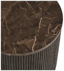 Okrągły stolik z blatem w dekorze marmuru ø 45 cm Rota – House Nordic