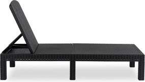 Fotel Ogrodowy Leżak ARIZONA Technorattan Czarny
