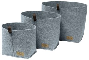 Szary tekstylny organizer Wenko Felt, 24x16 cm