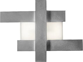 Nowoczesna lampa ścienna LED 30W - Geometryczna konstrukcja stalowa, ciepłe światło 3000K, 2620lm, szerokość 65,5 cm, IP20