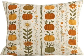 Flanelowa poszewka na poduszkę PUMPKIN LINES 50x70 cm, kolorowa