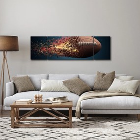 Obraz - Piłka do rugby w akcji (170x50 cm)