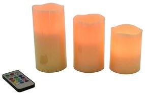 Świeczki LED zestaw 3 szt. (wysokość 10 cm) – Hilight