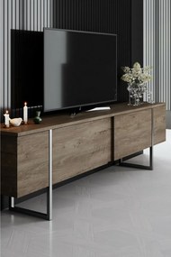 Stolik pod telewizor Luxe Walnut and Silver