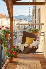 Brązowy fotel brazylijski hamak B2-F15