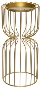Zestaw metalowych świeczników na tealight, złote