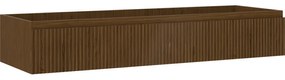 Mexen Rivel szafka łazienkowa podumywalkowa 140 cm, 1 szuflada, ryflowana , orzech - 91A20-14023-1-BF86