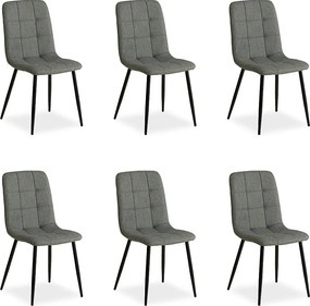 Krzesło jadalniane 43,5x88x50 cm Szare Eames