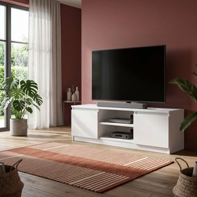 Szafka RTV stojąca NUDO 138,6 cm do Salonu pod Telewizor - Biały