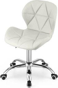 Białe krzesło biurowe AVOLA VELVET