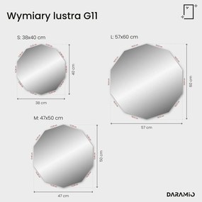 Nietypowe lustro łazienkowe z oświetleniem LED G11