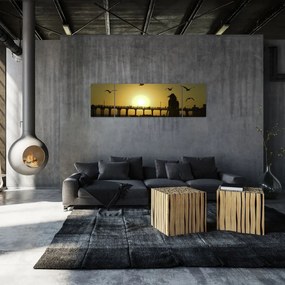 Obraz - Spacer po plaży (170x50 cm)