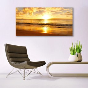 Obraz na płótnie Odblaski Słońca na Falach