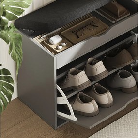 Ławka na buty antracyt 60x30x51 schufy