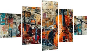 Obraz - Instrumenty muzyczne (125x70 cm)